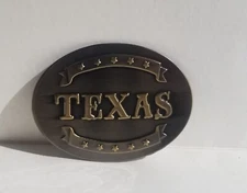 Texas 10 Stars Embossed Belt Buckle