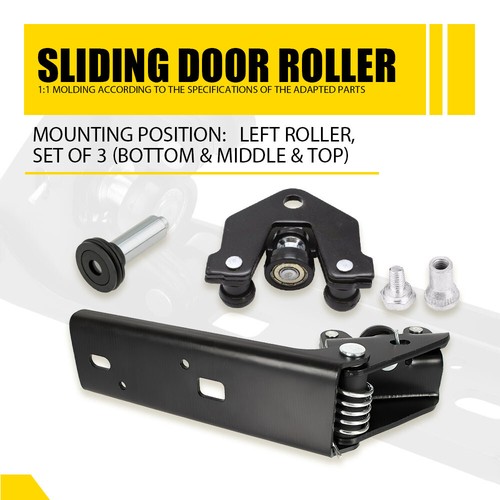 3PCS For Vauxhall Vivaro Door Roller Set Left Side 93451715 Mk2 X82 2014 - 2019 - Picture 12 of 20