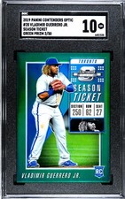 2019 Panini Contenders Optic #2 Vladimir Guerrero Jr. GREEN PRIZM /50 SGC 10 RC