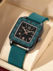 Hermoso Reloj Casual de Cuarzo Reloj de Moda para Mujer Brazalete de Silicona