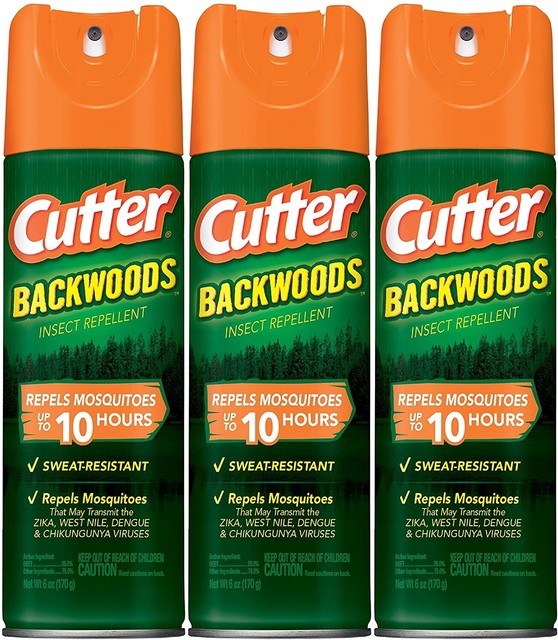 Cutter Backwoods Insect Repellent 10 Hour 25 DEET 6 Ounce ( Pack of 3