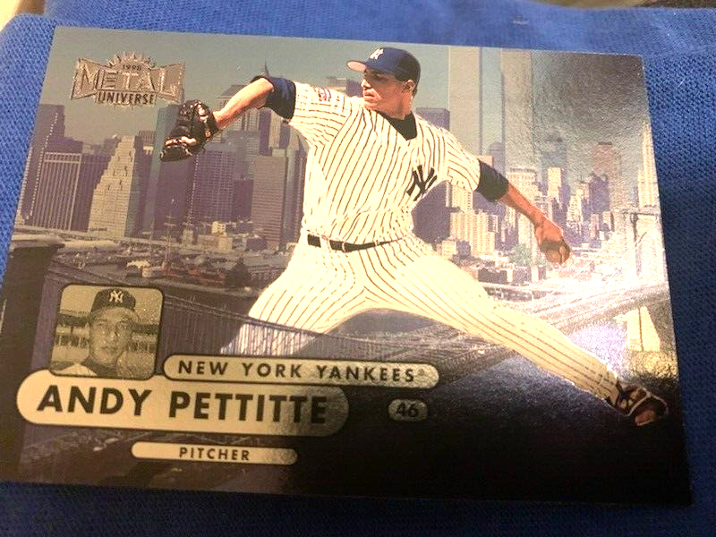 Andy Pettitte 1998 Fleer Metal Universe #192 New York Yankees world trade center