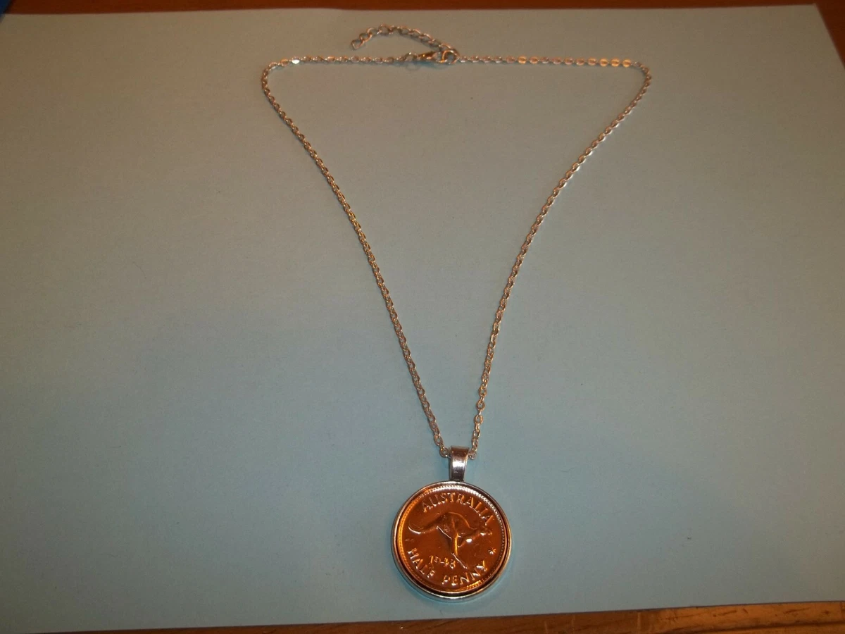 Half penny hotsell necklace