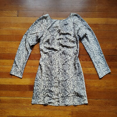 Abercrombie Womens Medium Long Sleeve Backless Dress NWT $90 New Open Back  M | eBay