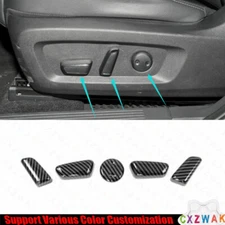 For Nissan Rogue 2021-24 ABS Carbon Fiber Seat Adjust Handle Button Switch Trim