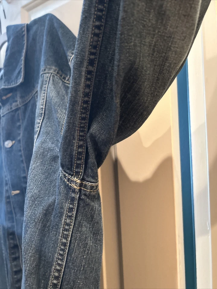 Men's 90s Vintage STRUCTURE Denim Jean Jacket Coat Size XL - Image 4 of 4