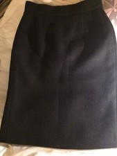 PRADA BLACK HIGH WAIST BOUCLE WOOL SKIRT PENCIL MIU 42 4 6 2 S TOP DRESS ELEGANT