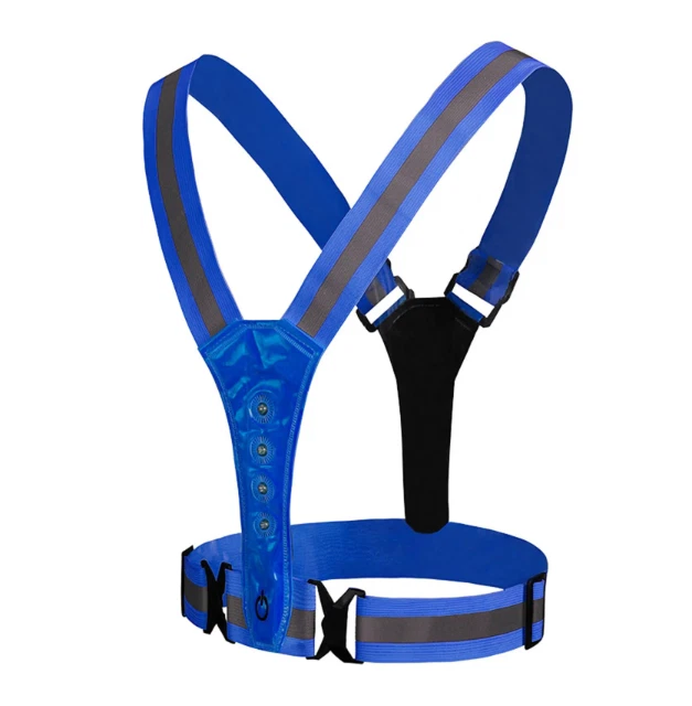 LED Reflective Running Vest High Visibility Warning Lights With Battery (2PK) - Image 2 of 4