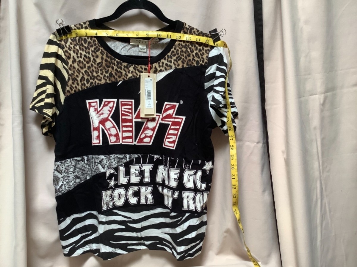 ALICE + OLIVIA KISS ROCK N ROLL T-SHIRT SIZE LARGE BRAND NEW WITH