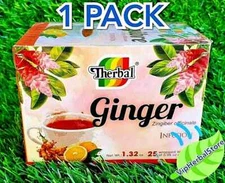Te de Jengibre Ginger Tea (Zingiber officinale) 25 Bags 0.05 oz each Black Tea