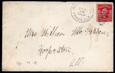 1906 Richmond Indiana RR Transfer Clerk to IL cover 1906 Richmond Indiana RR Transfer Clerk to IL cover