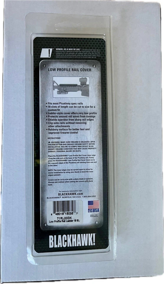 BlackHawk! Cubierta de riel de bajo perfil (caja mels 14 71RL00DK) Foto 2 de 2