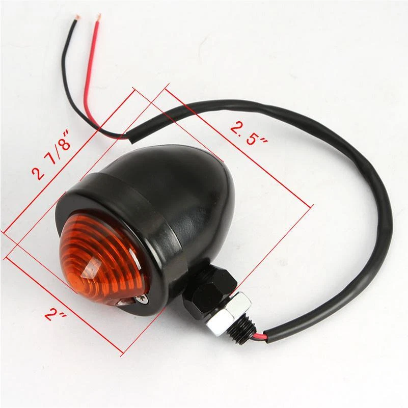 2x Luz de señalización de giro de bala para motocicleta Yamaha Virago XV 250 500 535 700 750 Foto 2 de 4