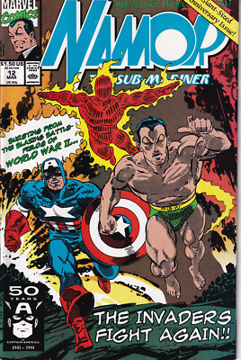 NAMOR, THE SUB-MARINER Vol. 1 #12 March 1991 MARVEL Comics - The Invaders