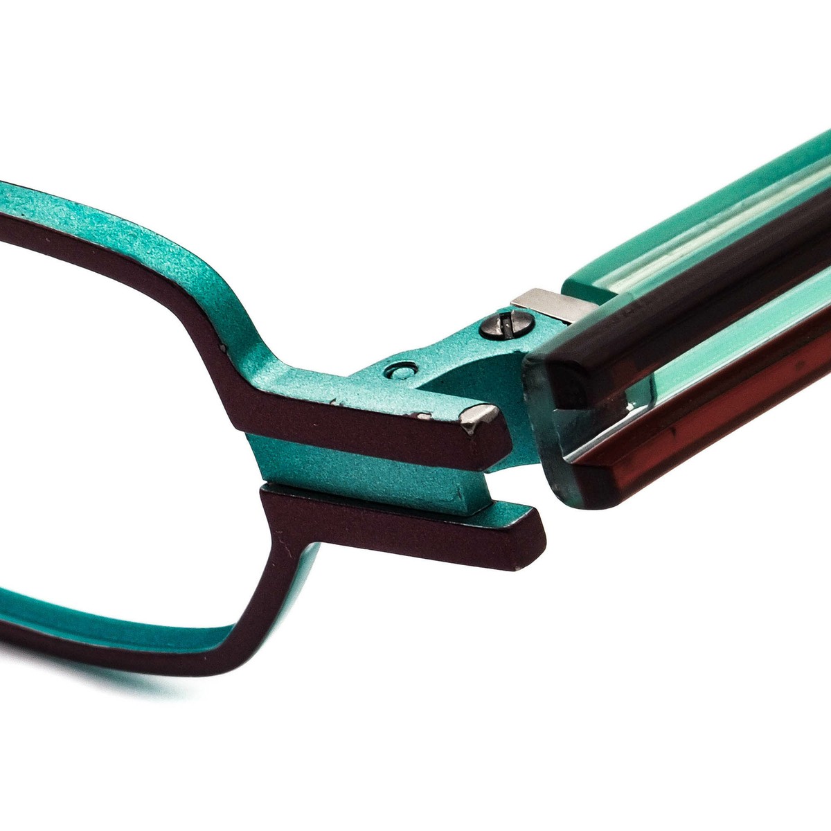 Face A Face Brit 1 Titanium Purple Rectangle Eyeglass Frames Face a Face Eyewear Collection | Eyeglasses main image 4