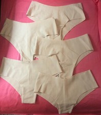 5 Victoria Secret Cheeky No Show Nude / Beige Panties Women XS New No Tags