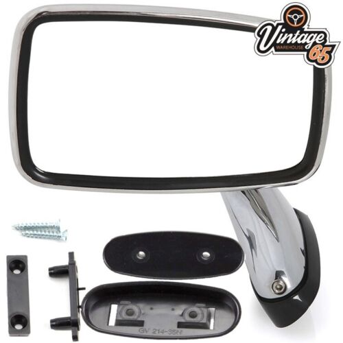 Classic Car Chrome Door Mirrors LH Tex Style For MG MGB Triumph Ford Mini  - Picture 1 of 2