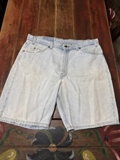 Vintage Levis 550 Shorts USA Made Orange Tab Denim Jean Mens Size 38 Read