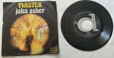 JOHN ASHER 7'' LET'S TWIST AGAIN 45 GIRI VINYL ITALY 1976 DURIUM DE2852 EX/EX