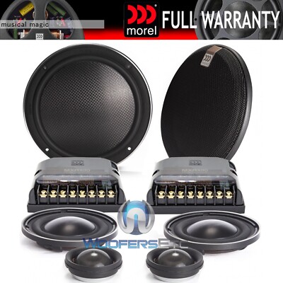 MOREL VIRTUS NANO CARBON 63 6.5'' SHALLOW 3-WAY COMPONENT SPEAKERS SILK TWEETERS