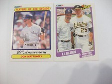 (2) 1990 DON MATTINGLY FLEER PLAYERS OF THE DECADE # 626 & FLEER ALL STARS # 638