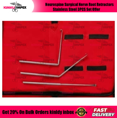 Neurospine Surgical Nerve Root Retractors Stainless Steel 3PCS Set Offer