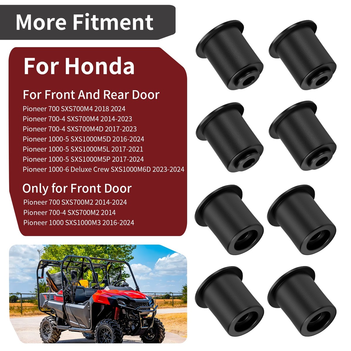 8Pcs Door Bushings Set For Honda Pioneer 1000-6 Deluxe Crew