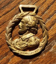 🇬🇧Vtg. British Brass Shakespeare Horse Equestrian Bridle Coin England