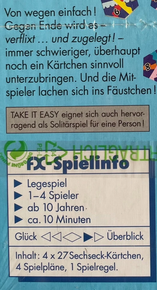 Spiel: Take It easy, Brettspiel Taktikspiel, Ravensburger Klassiker - Neu & OVP - Bild 3 von 4