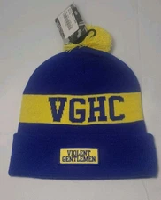 New Violent Gentlemen Hockey Club Blue Yellow Beanie Winter Touque Hat