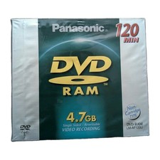 Panasonic DVD RAM 4,7 GB 120 min lato singolo riscrivibile NUOVO sigillato LM-AF120U 