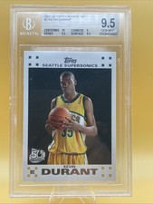 2007-08 Kevin Durant Supersonics Topps (RC) Rookie Card /14 #2 BGS 9.5 GEM MINT. rookie card picture