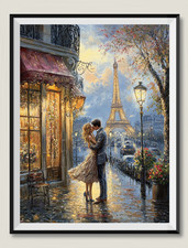 Love, from Paris - DIY Chart Counted Cross Stitch Patterns Needlework DMC Color