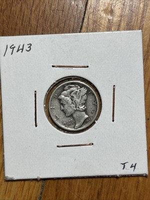 1943-D Winged Liberty Mercury Dime AU/MS/BU Condition 