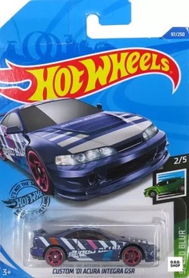 Hot Wheels 1/64 Custom '01 Acura Integra GSR Purple & White Speed Blur GHD33