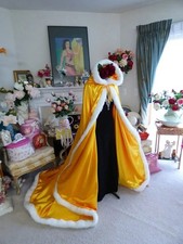 Winter Elf Dress Up Party Wrap Wedding Coat Beauty and the Beast Bridal Cape
