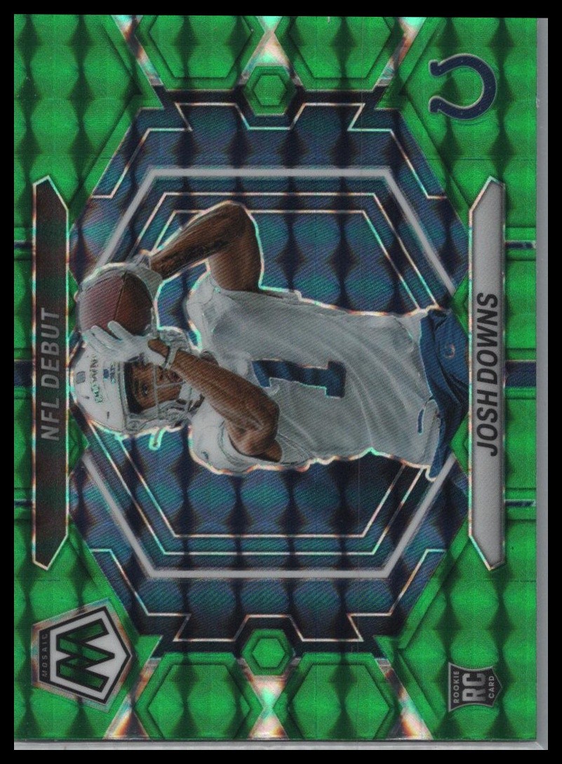 2023 Panini Mosaic #ND-15 Josh Downs Reactive Yellow Mosaic