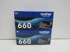 LOT OF 2! GENUINE BROTHER TN660 (HL-L2300D) HIGH YIELD TONER CARTRIDGE