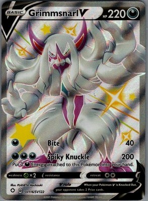 Grimmsnarl V Shiny Holo Rare Shining Fates: Shiny Vault SV116/SV122 NM