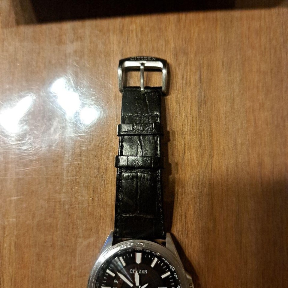CITIZEN CB0011 18E H145 Eco Drive Radio Solar Black Dial Watch Working ...