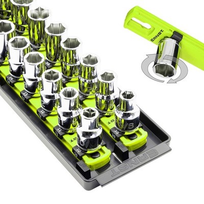 Ernst Manufacturing 8463HV Socket Boss, 2-Rail, 1/2-Inch-Drive Socket Organizer,