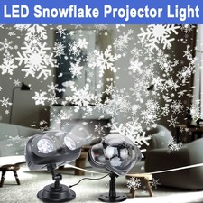 Proyector de Copo de Nieve Luces Navide as Para Exterior Casa De Navidad Fiesta