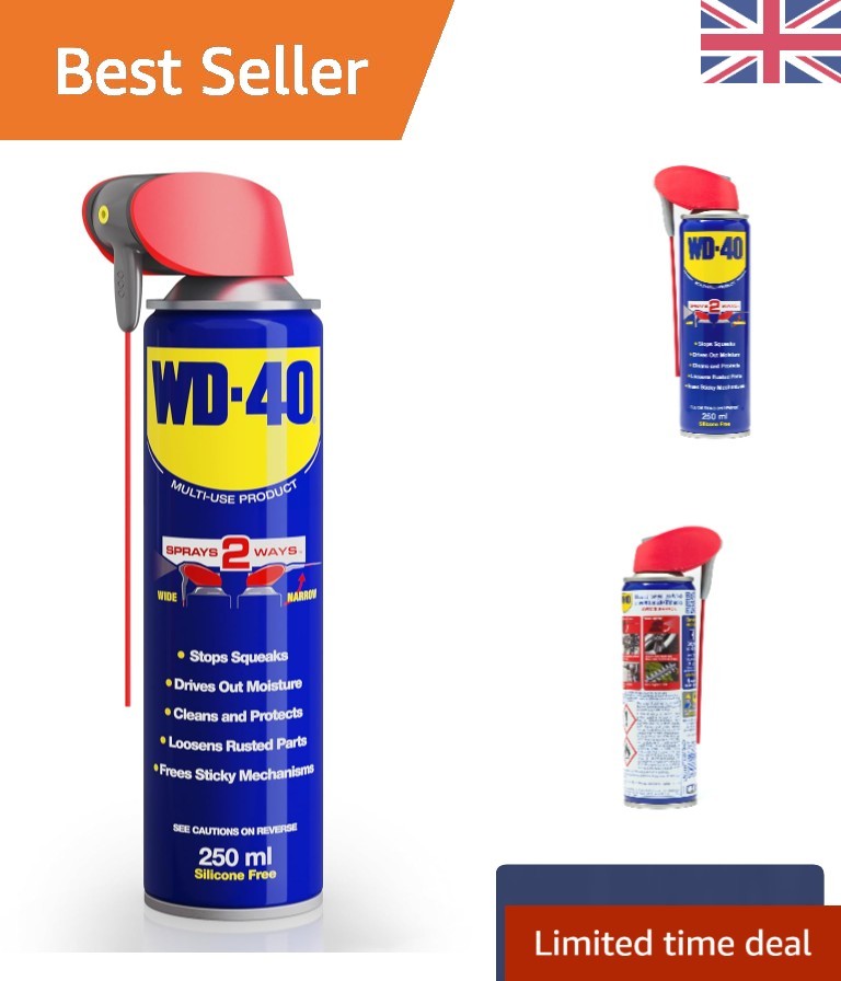 250ml Multi Use WD40 Spray with Smart Straw - Corrosion Protection & Maintenance