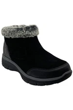 Skechers Easy Going Water-Repellent Fur Lined Ankle Boots Black
