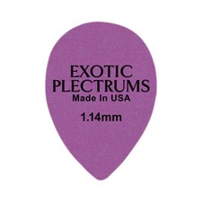 Exotic Plectrums Delrin Purple Guitar Pick - 1.14mm EH Made In USA 358 Teardrop