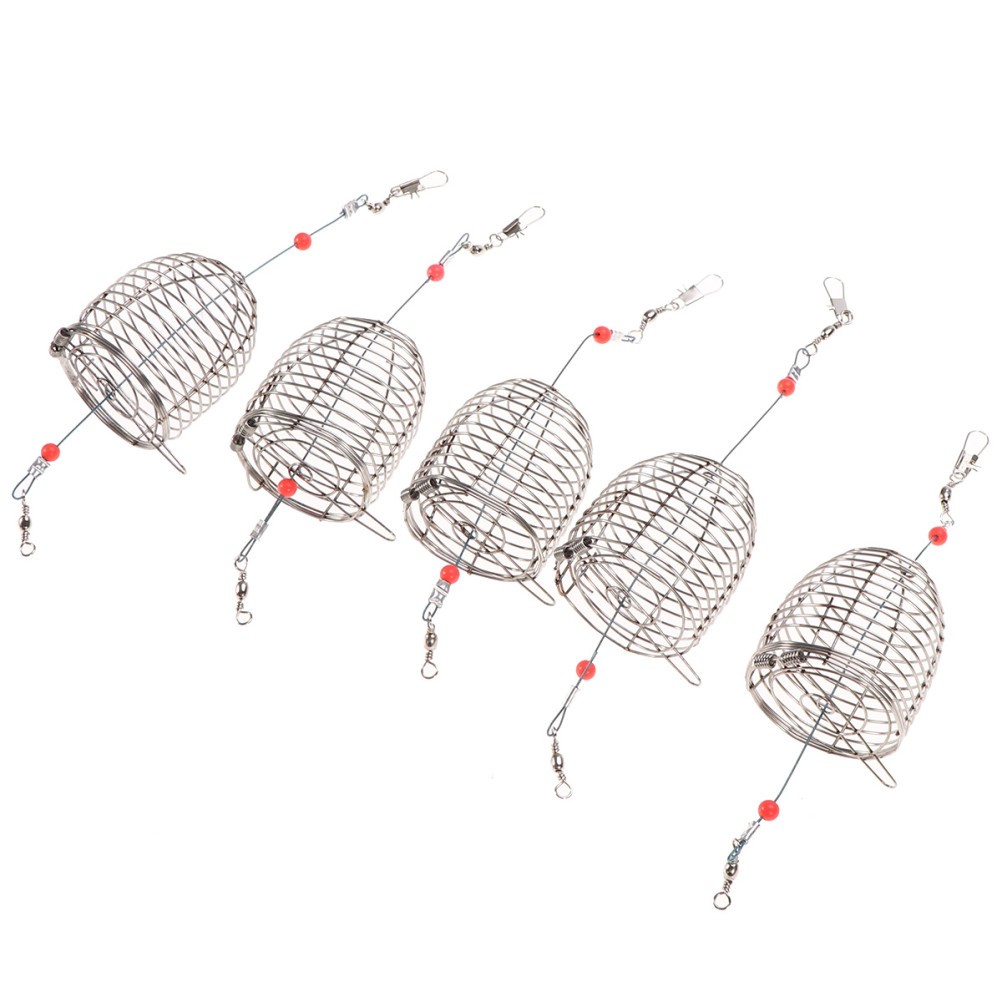  5 PCS Fishing Accessories Crab Trapping Feeder Bait Basket Cage Large - Image 8