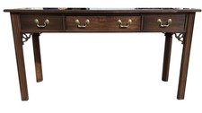 Vintage Ethan Allen Chinese Chippendale Style Three-Drawer Console Table
