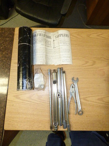 VINTAGE OAKFIELD SOIL SAMPLER KIT STAINLESS WITH CASE