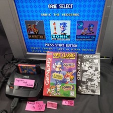 Sonic Classics AUTHENTIC SEGA Genesis COMPLETE Box Robotnik Bean Machine 1 2