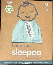 Happiest Baby Sleepea Sack 5-second Swaddle Wrap - Teal w/Stars M 2-4 Months